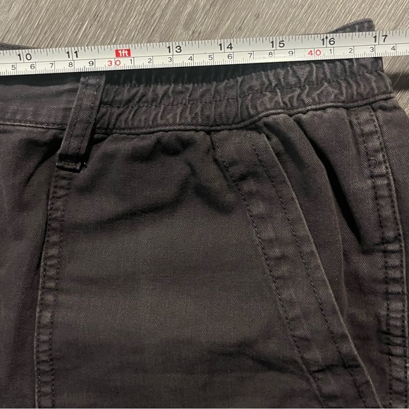 Madewell Garment-Dyed Cargo Jogger Pants Black Coal Size 31 Baggy Pull On Ankle - Picture 11 of 15